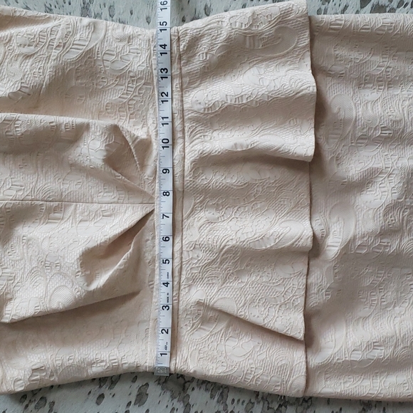 Belle Badgley Mischka Peplum Textured Cocktail Dress Sz10 - Picture 4 of 8